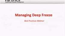 Managing Windows environments with Deep Freeze