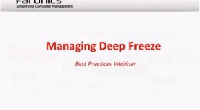 Managing Windows environments with Deep Freeze