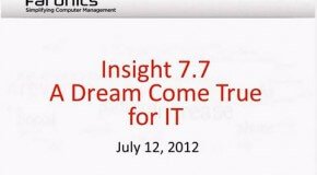 Webinar: Insight 7.7 now with Free Tech Console