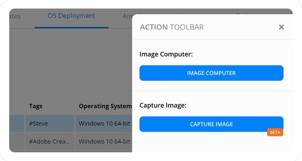 One click OS image capture