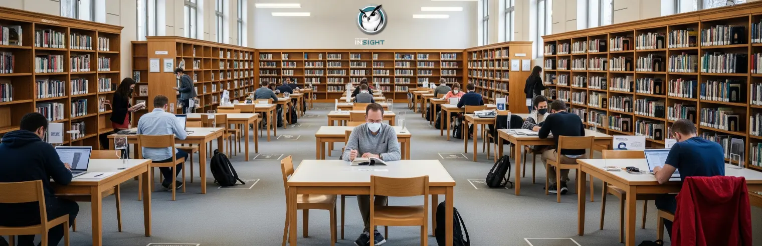 FARONICS INSIGHT FÜR RÄUMLICHE DISTANZIERUNG IN EINER BIBLIOTHEK