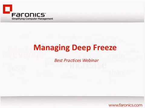 Managing Windows environments with Deep Freeze
